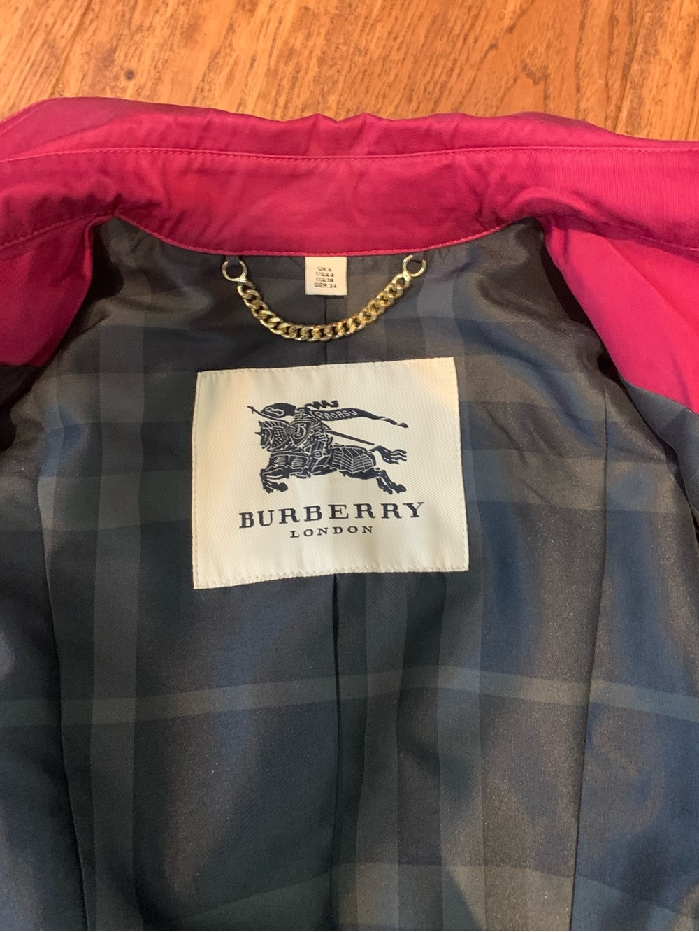Burberry Burgundy/Merlot Double-Breasted Trench Coat - Picture 13 of 16